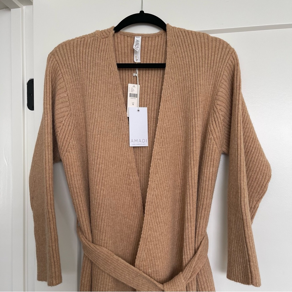 Anthropologie Amadi Alma Beige Cozy Duster Cardigan Size Medium New - Picture 7 of 14